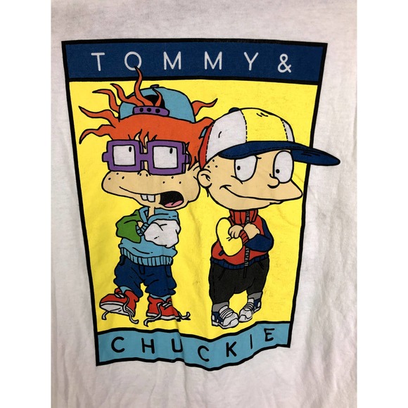 NICKELODEON Rugrats Tommy & Chuckie Short Sleeve Graphic T-Shirt White Size M - Picture 2 of 6
